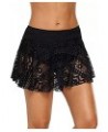 Womens Swim Skirt Lace Crochet Skort Bikini Bottom Swimsuit Short Skort Swimdress Bottom with Brief Solid Swim Short Black $6...